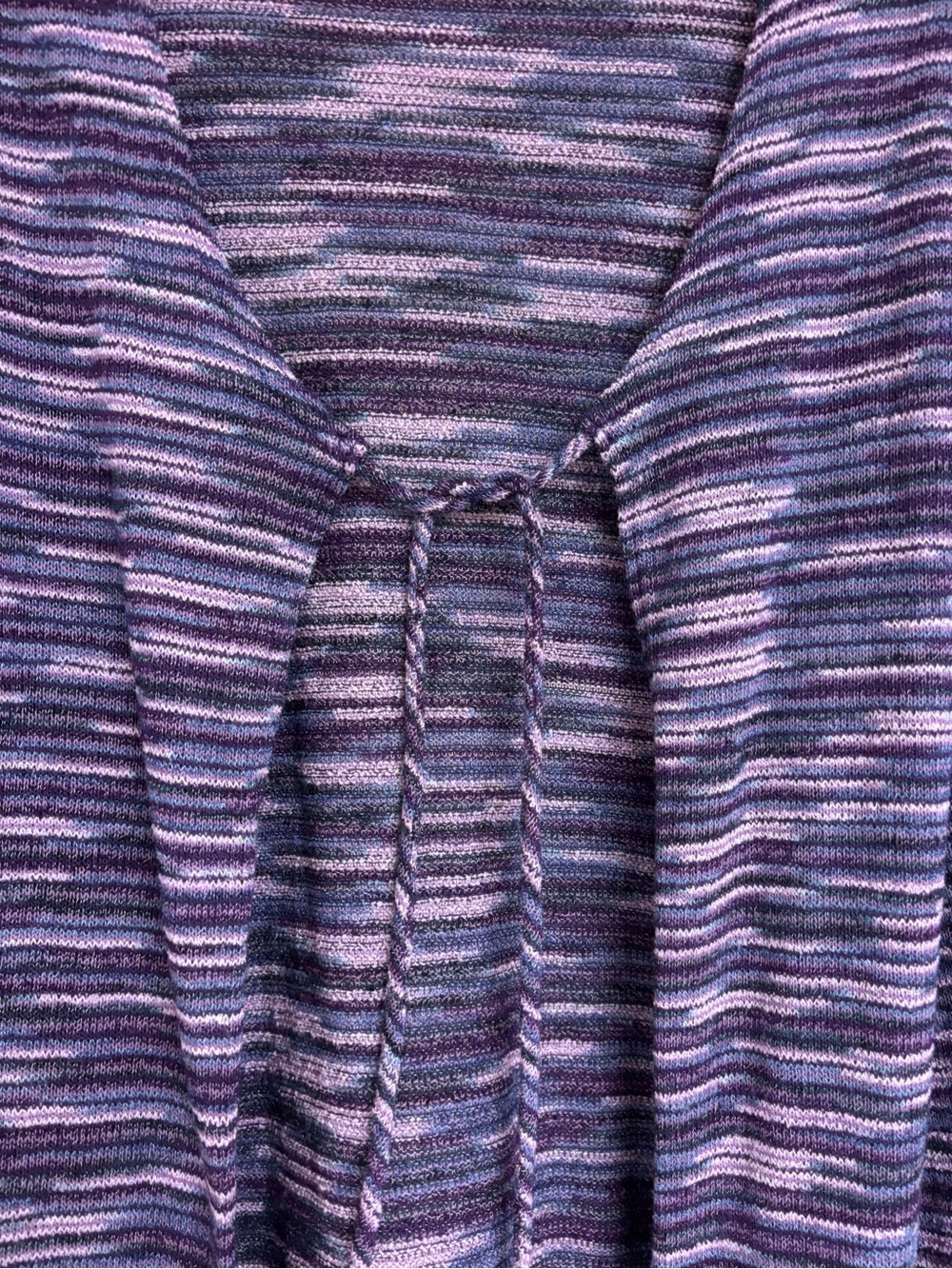 Fashion Bug Purple and Lavender Striped Knit Top - Picture 4 of 6